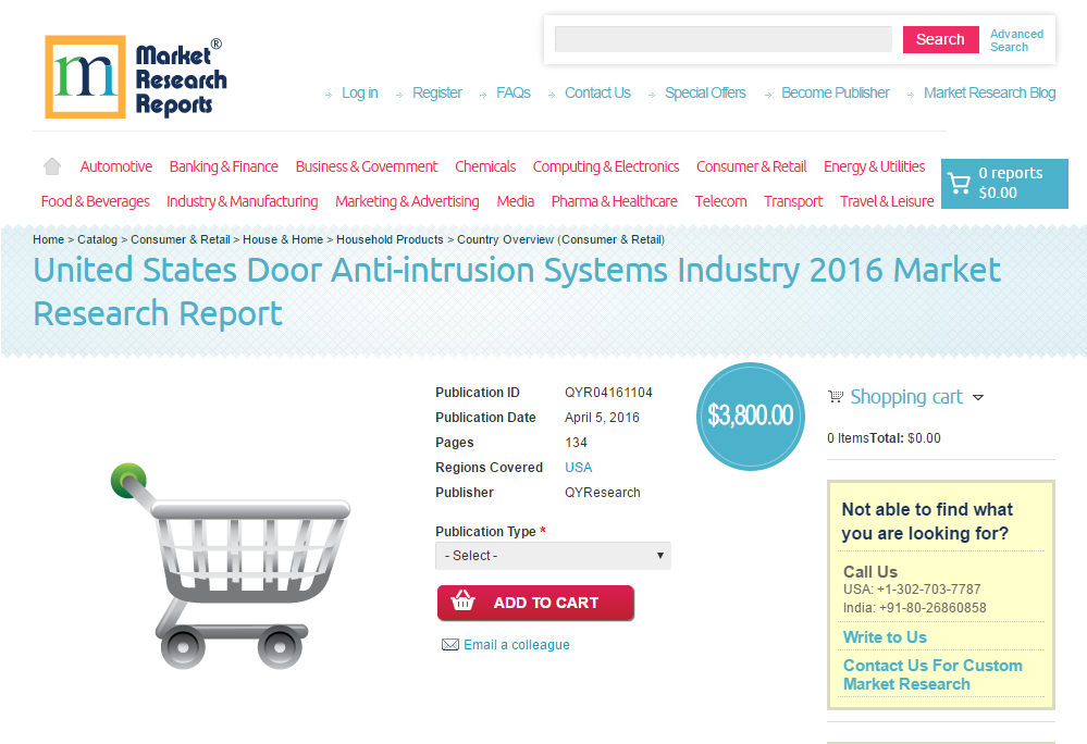 United States Door Anti-intrusion Systems Industry 2016'