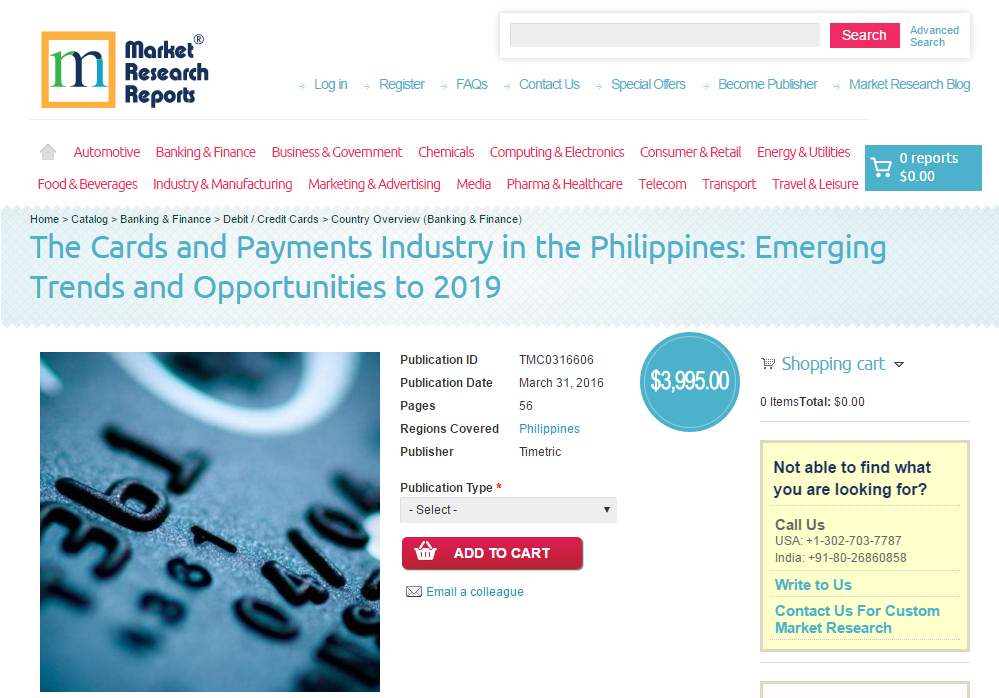 The Cards and Payments Industry in the Philippines'