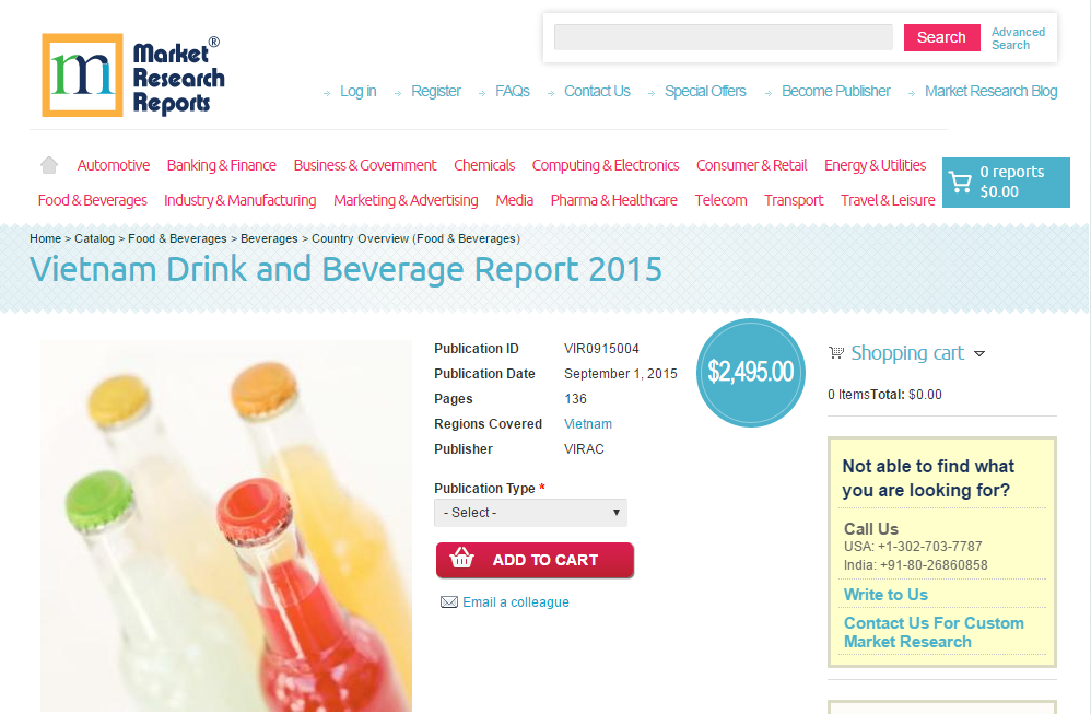 Vietnam Drink and Beverage Report 2015'