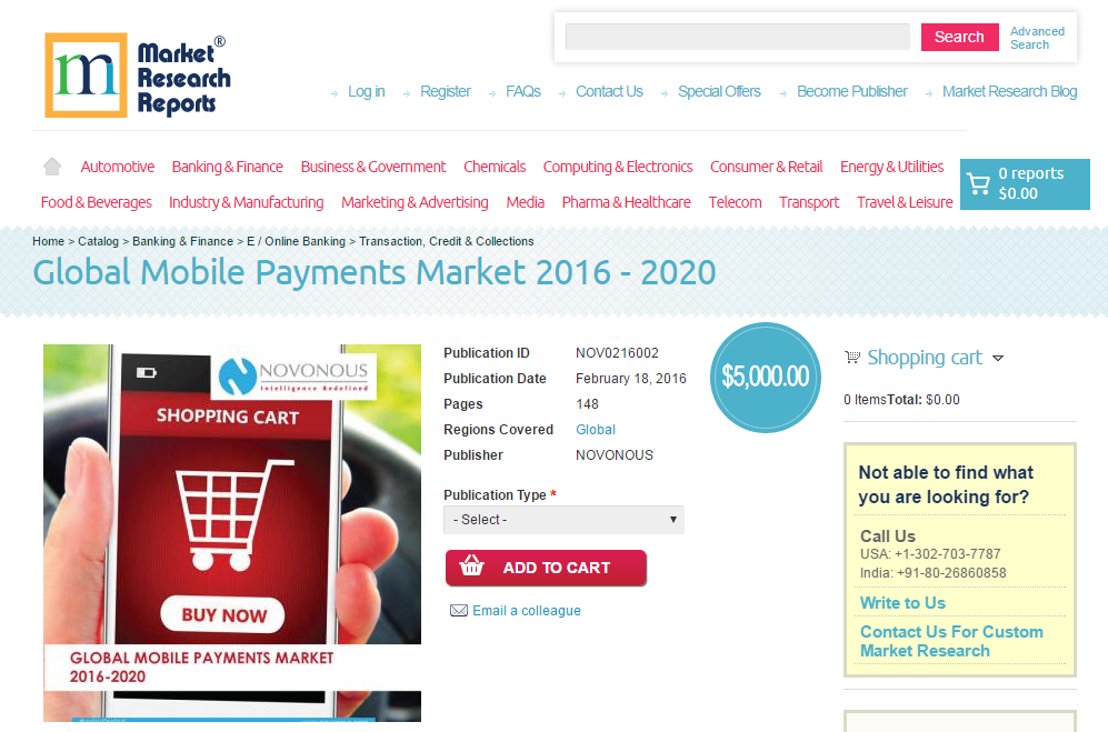 Global Mobile Payments Market 2016 - 2020