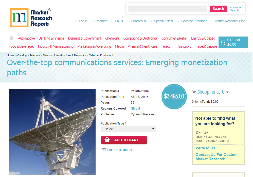 Over-the-top communications services: Emerging monetization'