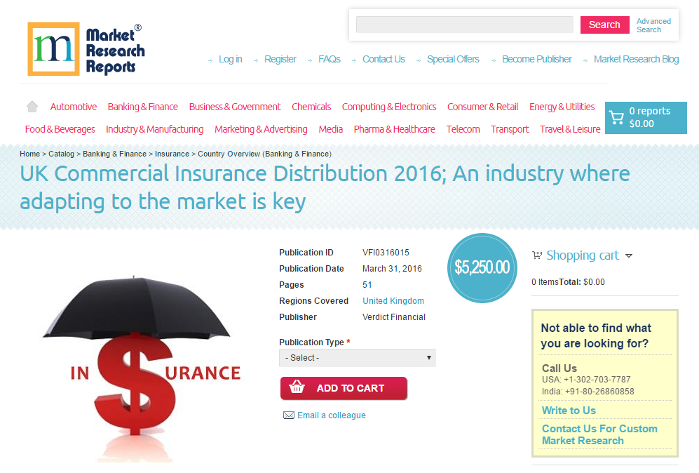 UK Commercial Insurance Distribution 2016'