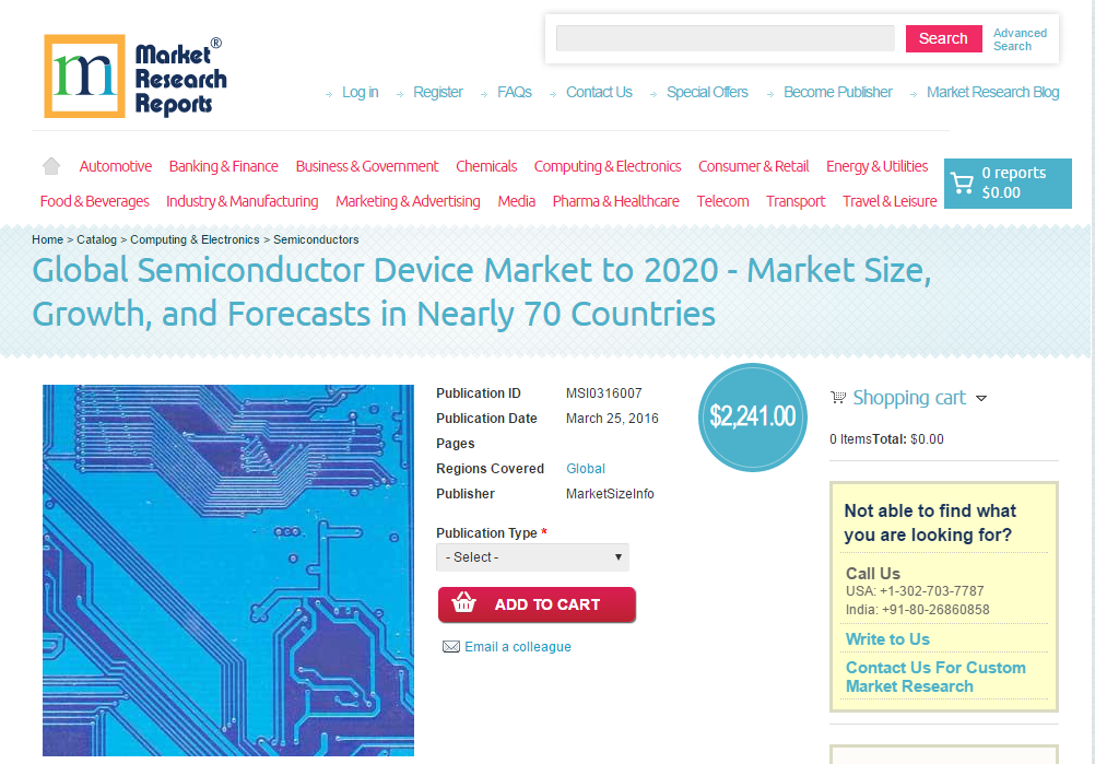 Global Semiconductor Device Market to 2020'