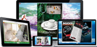 Interactive digital flipbook with video