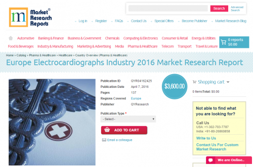 Europe Electrocardiographs Industry 2016'
