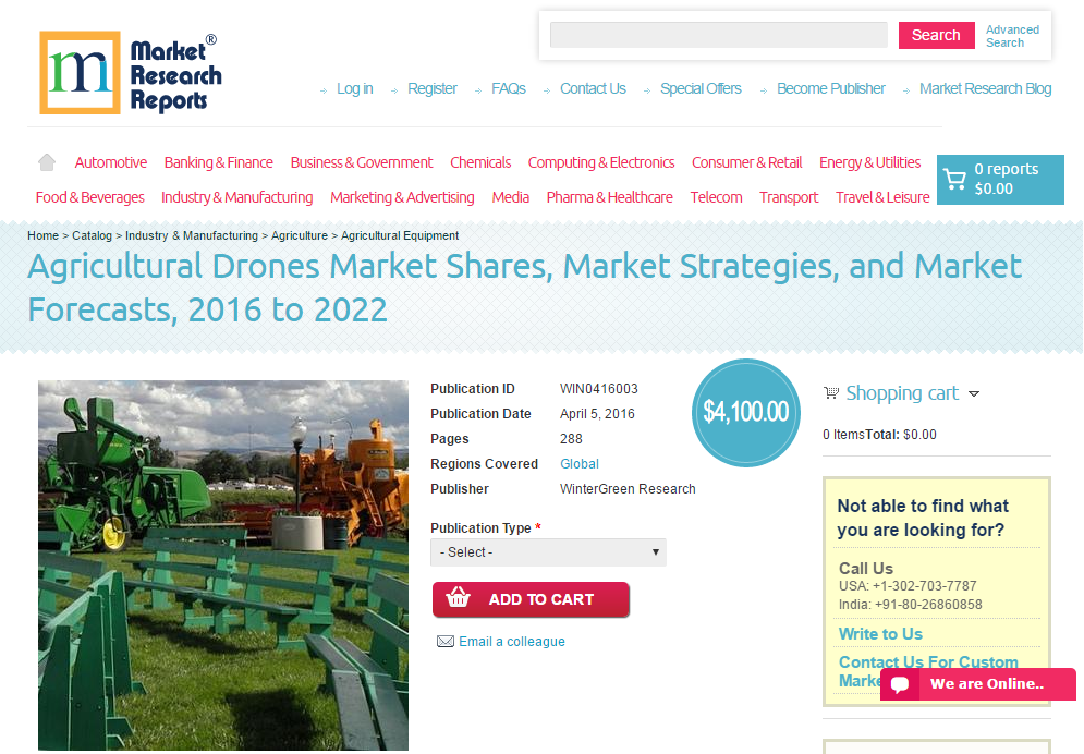 Agricultural Drones Market Shares, Market Strategies'