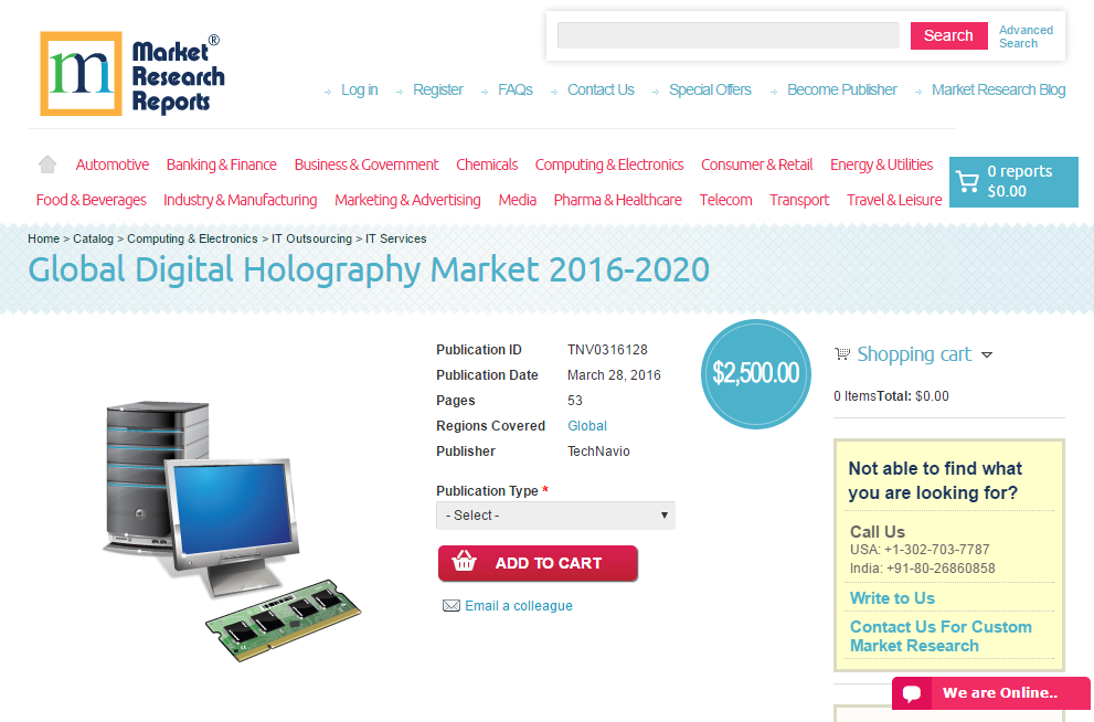 Global Digital Holography Market 2016 - 2020'