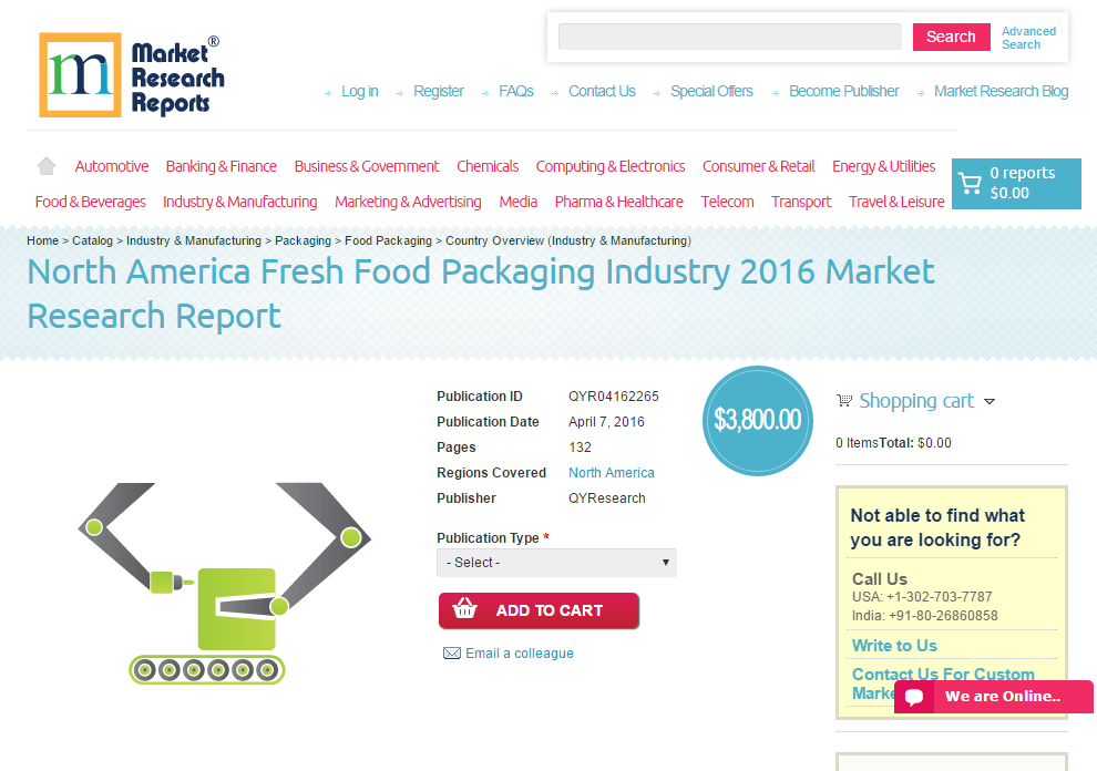 North America Fresh Food Packaging Industry 2016'