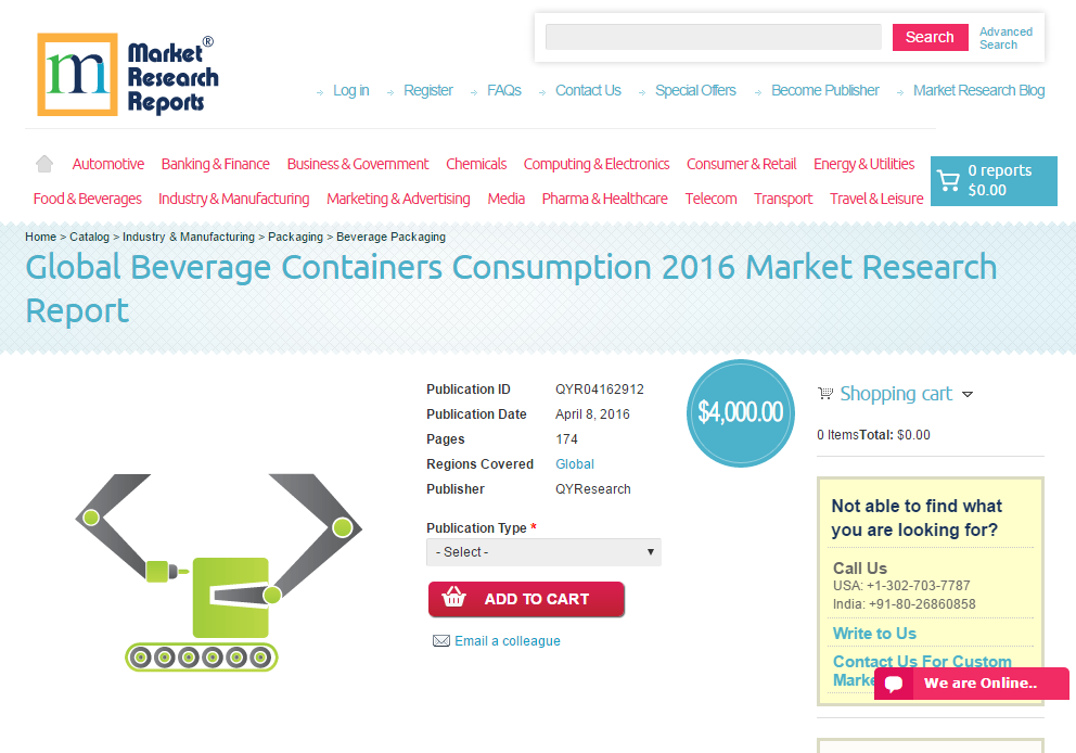 Global Beverage Containers Consumption 2016'