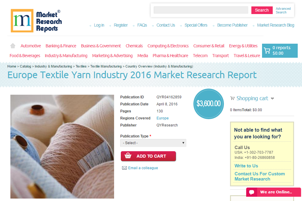 Europe Textile Yarn Industry 2016'