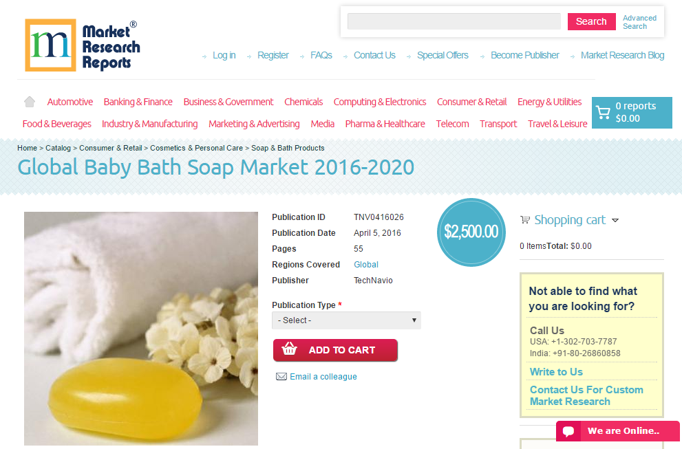 Global Baby Bath Soap Market 2016 - 2020