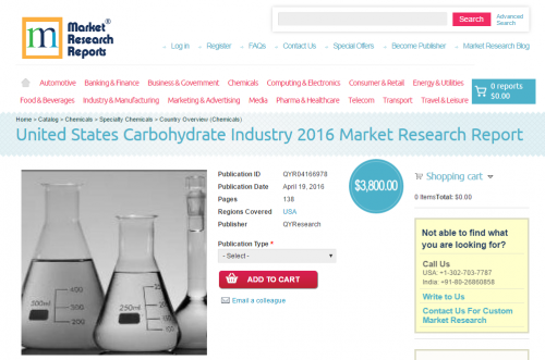 United States Carbohydrate Industry 2016'