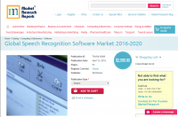 Global Speech Recognition Software Market 2016 - 2020