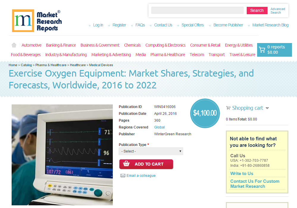 Exercise Oxygen Equipment: Market Shares, Strategies'