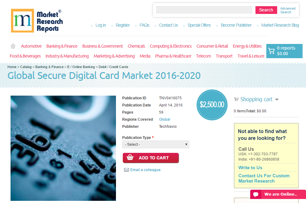 Global Secure Digital Card Market 2016 - 2020'