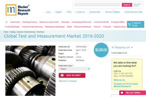 Global Test and Measurement Market 2016 - 2020'
