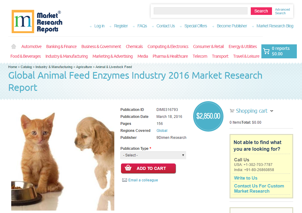 Global Animal Feed Enzymes Industry 2016