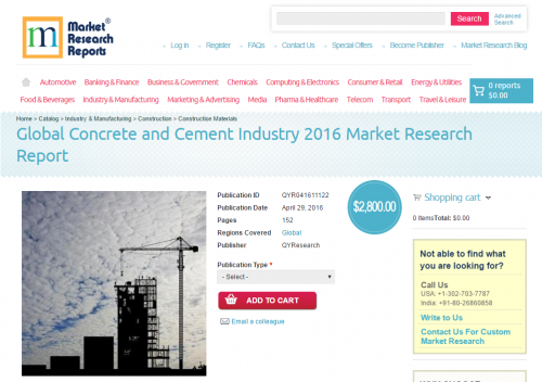 Global Concrete and Cement Industry 2016'