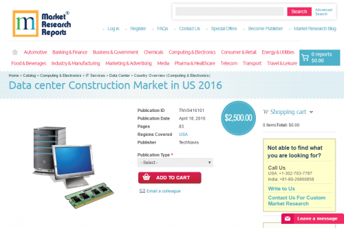 Data center Construction Market in US 2016'