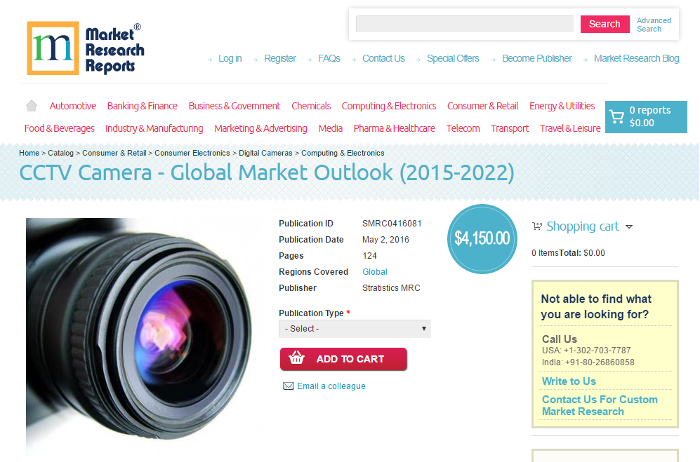 CCTV Camera Global Market Outlook 2015-2022'