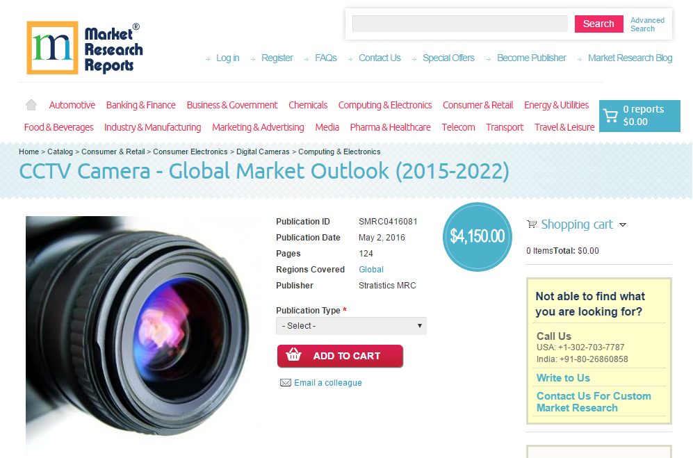 CCTV Camera Global Market Outlook 2015-2022