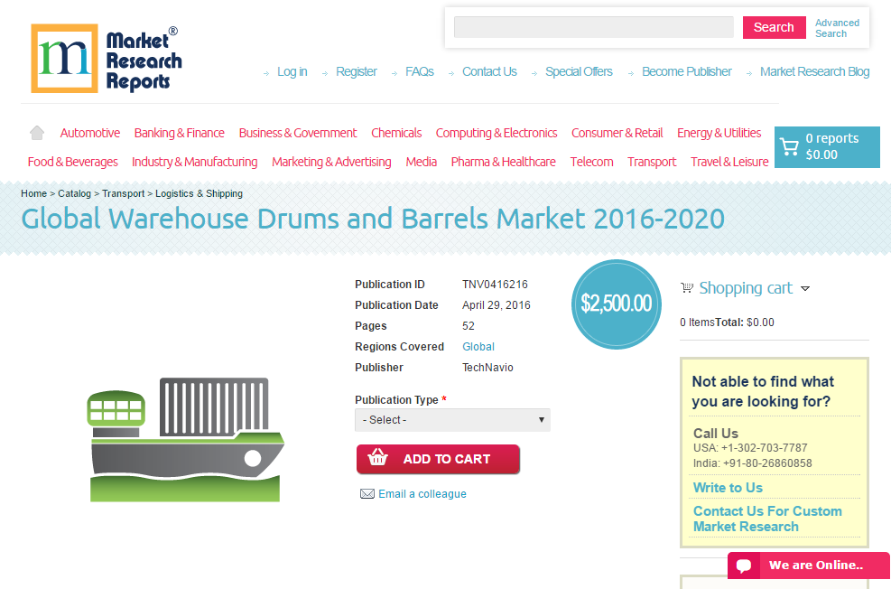 Global Warehouse Drums and Barrels Market 2016 - 2020