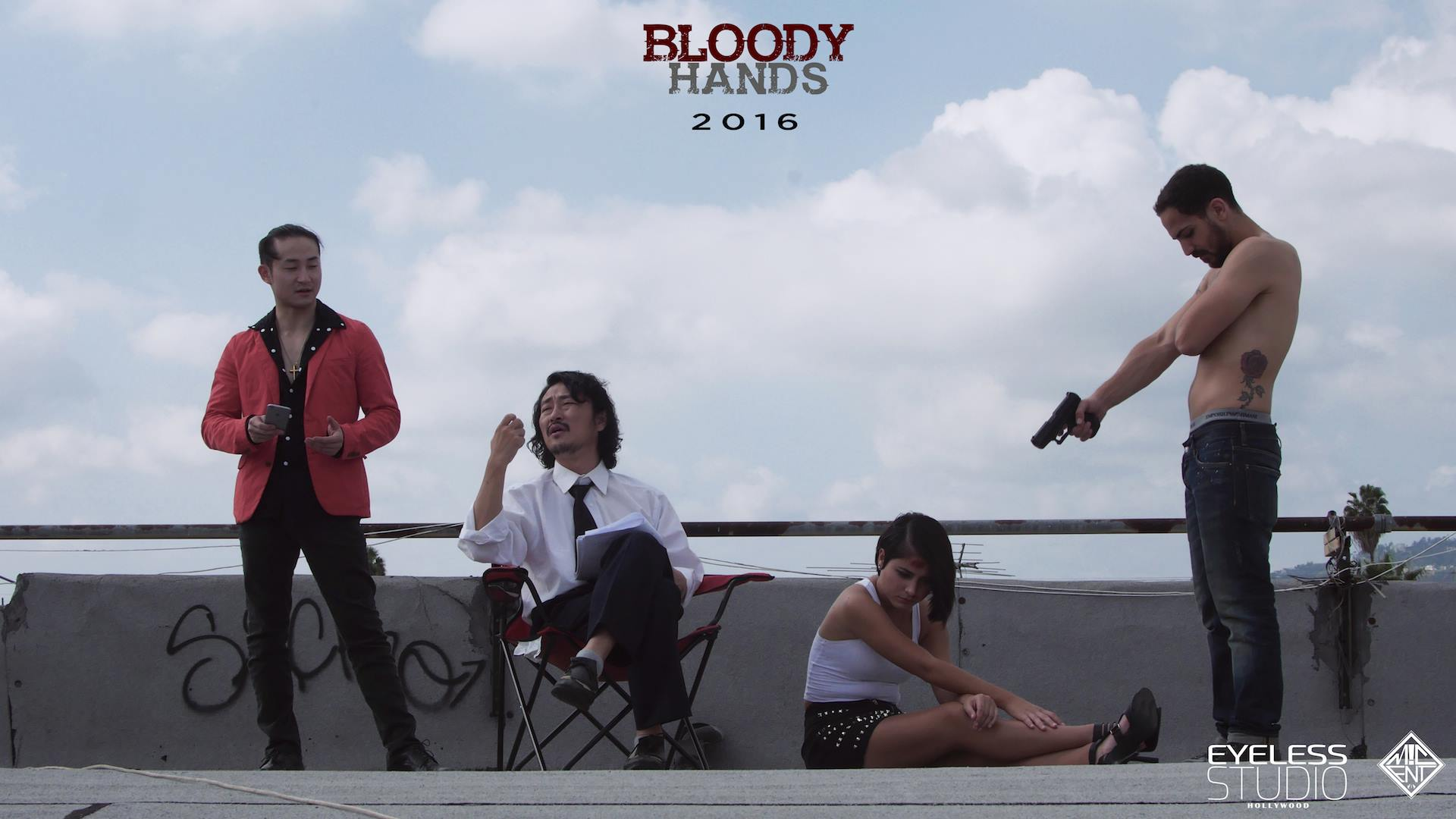 Gianlorenzo Albertini, right, in Bloody Hands