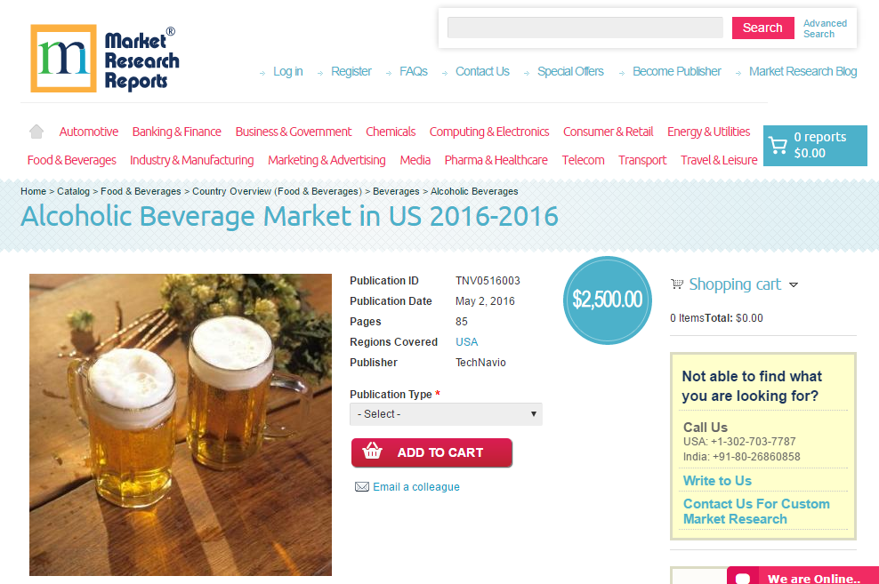 Alcoholic Beverage Market in US 2016 - 2020