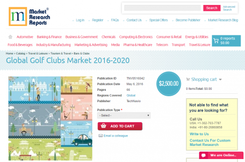 Global Golf Clubs Market 2016 - 2020'