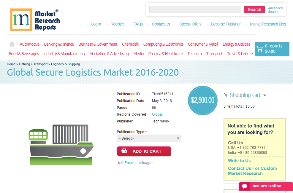 Global Secure Logistics Market 2016 - 2020'