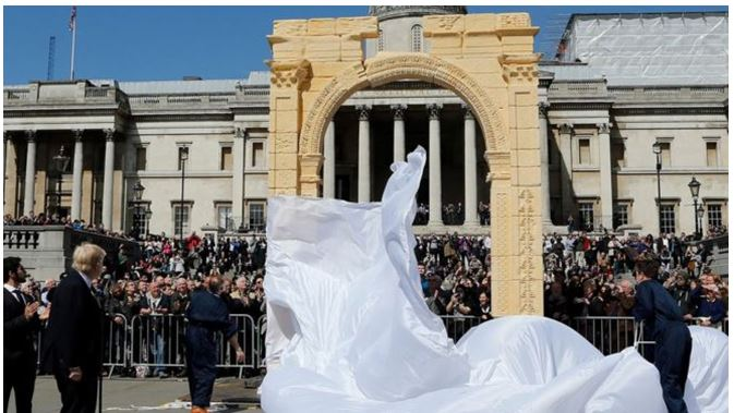 HISTORIC SYRIAN MONUMENT RECREATED IN LONDON