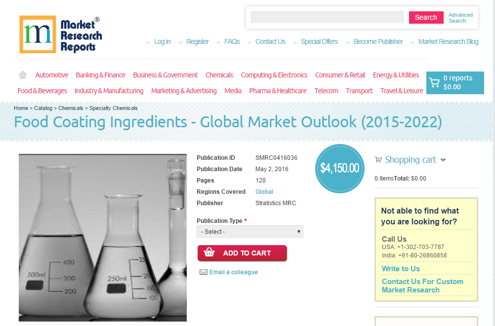 Food Coating Ingredients - Global Market Outlook (2015-2022)'