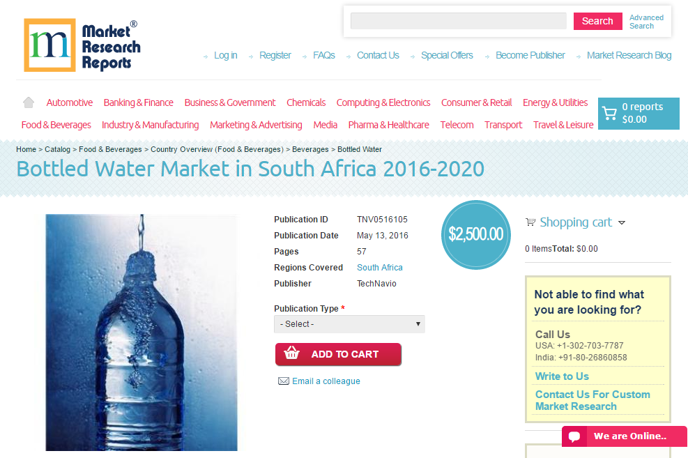 Bottled Water Market in South Africa 2016 - 2020'