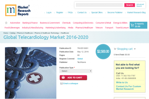 Global Telecardiology Market 2016 - 2020'