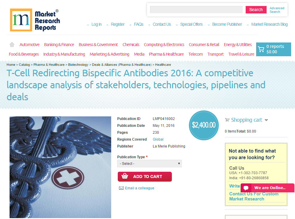 T-Cell Redirecting Bispecific Antibodies 2016