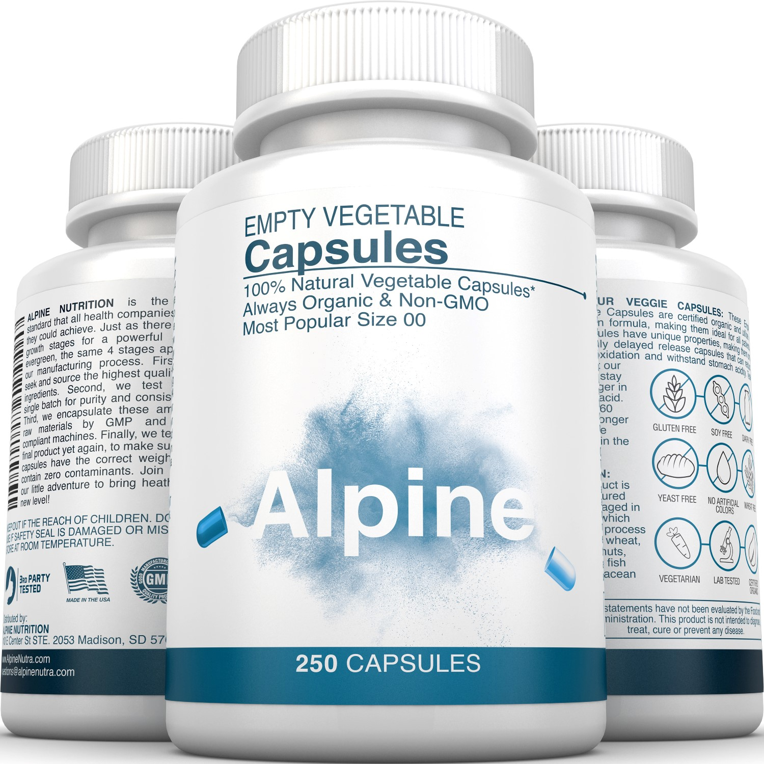 USDA Certified Organic Empty Veggie Caps