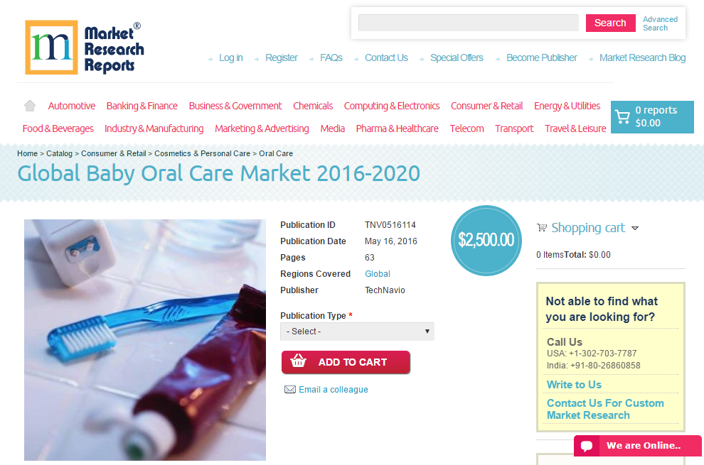 Global Baby Oral Care Market 2016 - 2020