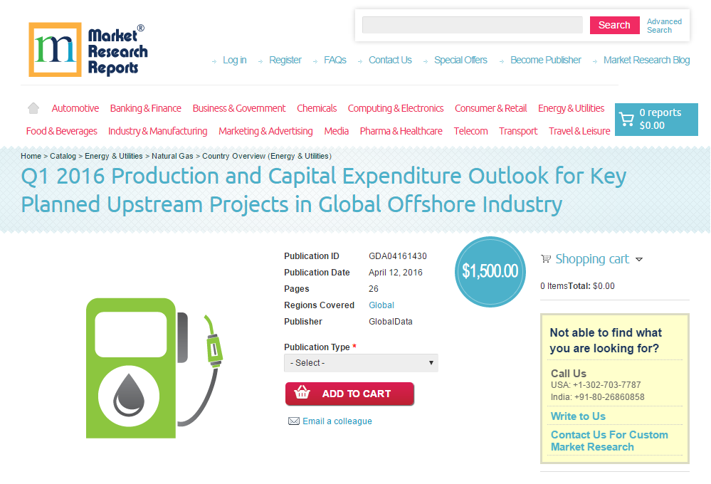 Q1 2016 Production and Capital Expenditure Outlook'