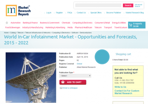 World In-Car Infotainment Market 2022'