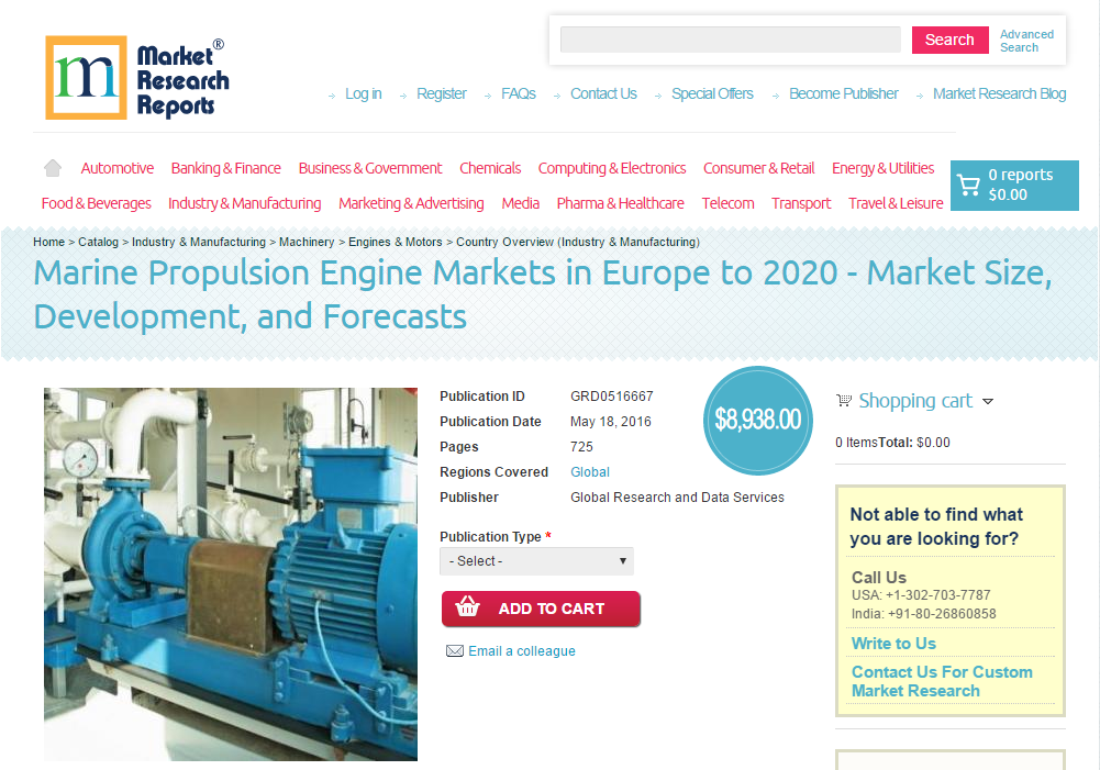 Marine Propulsion Engine Markets in Europe to 2020