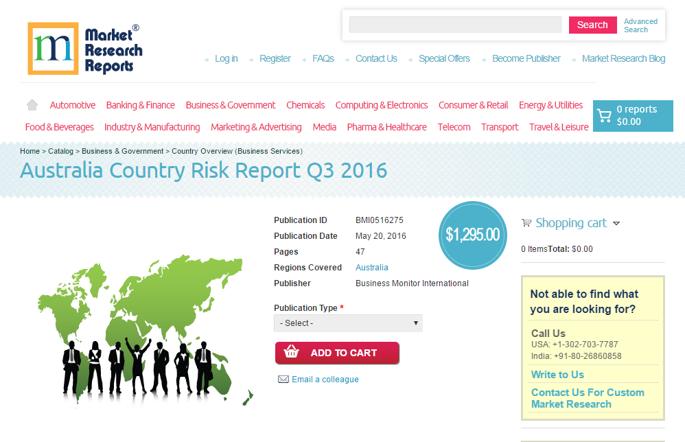 Australia Country Risk Report Q3 2016
