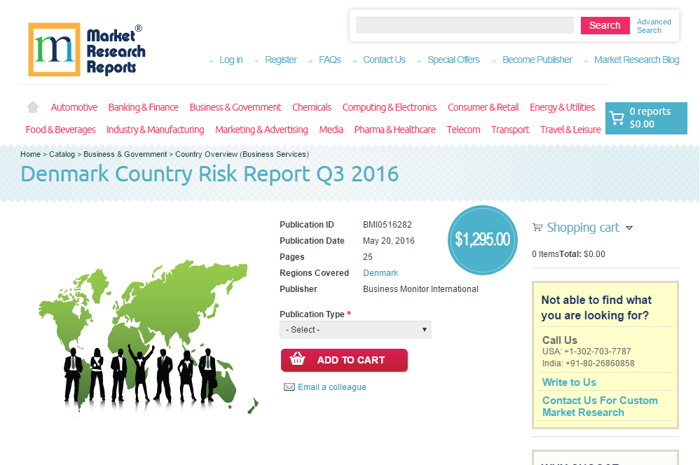 Denmark Country Risk Report Q3 2016