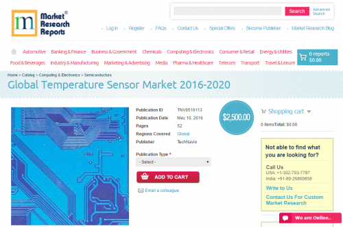 Global Temperature Sensor Market 2016 - 2020'
