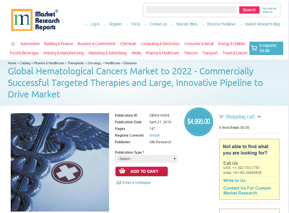 Global Hematological Cancers Market to 2022