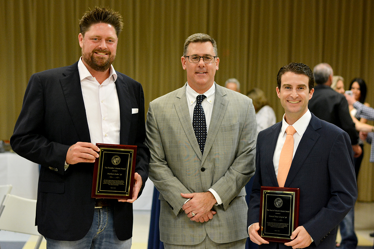 Nathan Zeder; Patrick Roberts, Head of School; Daniel Diaz L