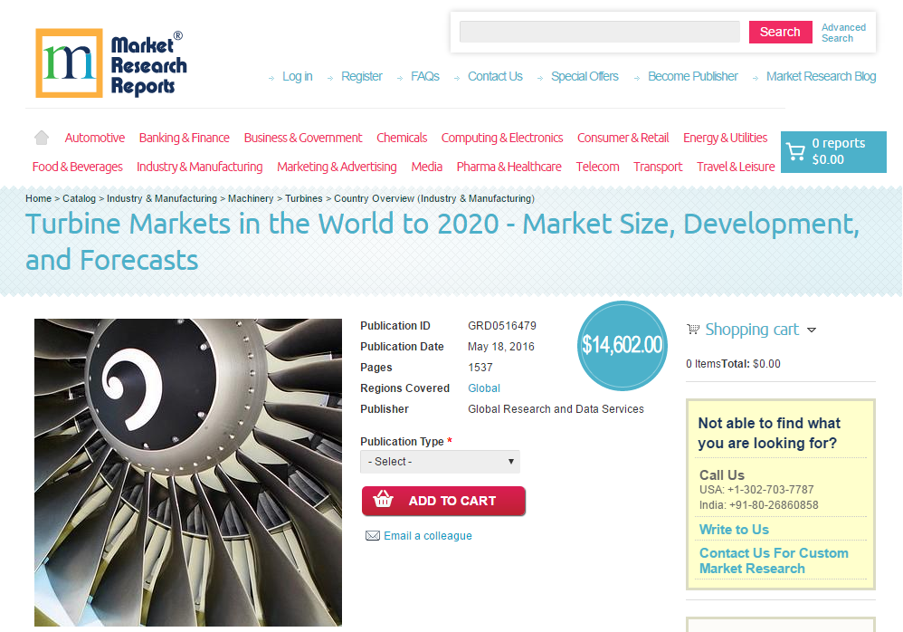 Turbine Markets in the World to 2020'