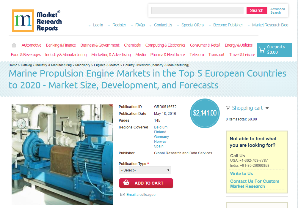Marine Propulsion Engine Markets in the Top 5 European'
