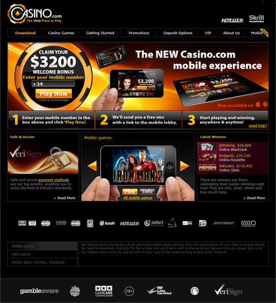 New Mobile Casino Games Portal'