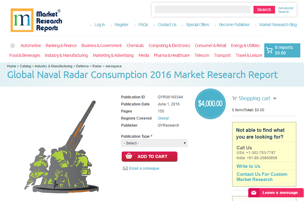 Global Naval Radar Consumption 2016 Market Research Report'