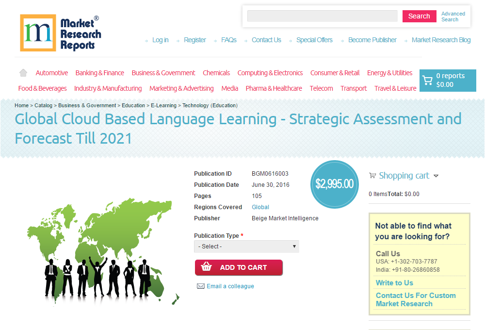 Global Cloud Based Language Learning - Strategic Assessment'